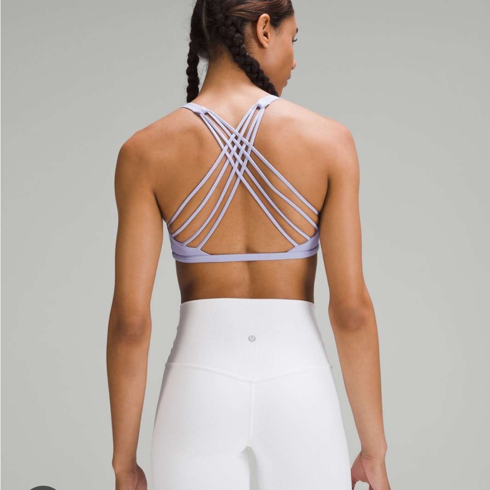 Lululemon free to be wild strappy sports bra lilac smoke 4